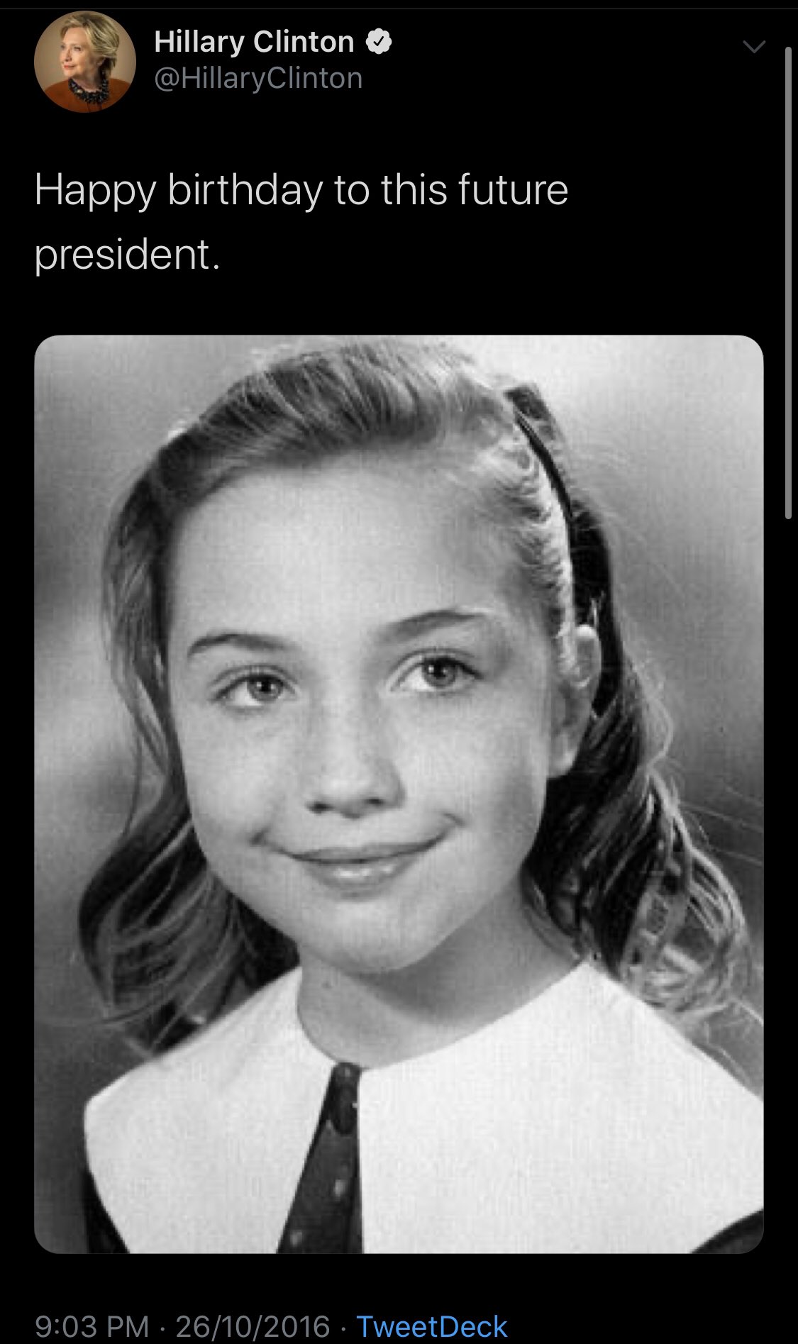 Happy birthday Hillary Clinton. 