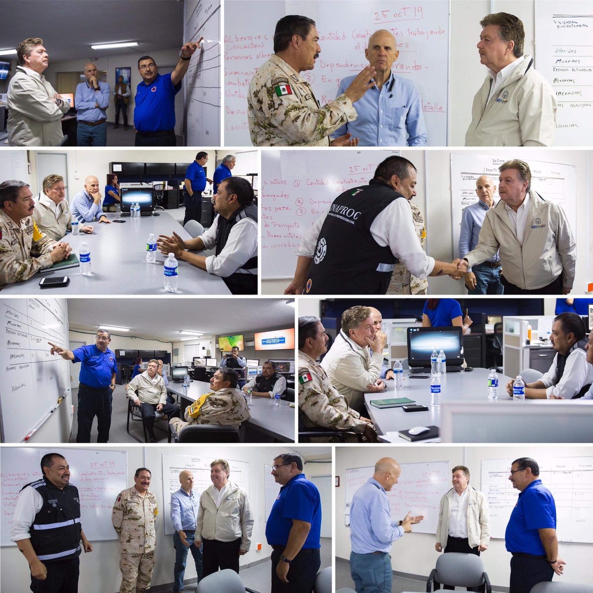 Esta noche sostuvimos reunión de coordinación con autoridades de Protección Civil de <a href="/GobiernoMX/">Gobierno de México</a> que apoyarán las labores en #BC para combatir los incendios registrados a causa de la condición Santa Ana, así como la atención a la población afectada: tinyurl.com/yyvl6t5o