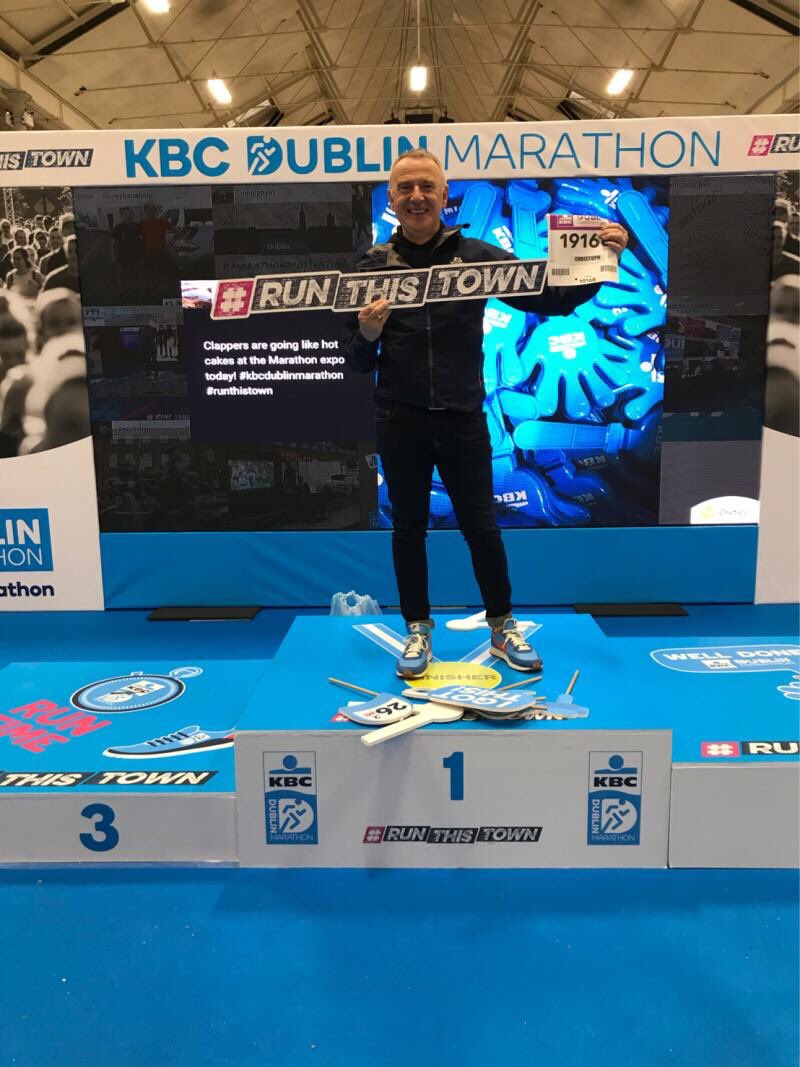 sportstoursint's tweet photo. Good luck to our CEO Chris at the Dublin Marathon tomorrow @dublinmarathon @TheRunningBee @birdconsultancy #kbcdublinmarathon #RunningForPaddy #dementia #RunningBeeFoundation https://t.co/lJlmGH0eFs