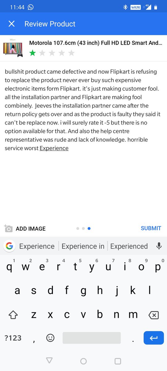 Ds242Shah's tweet photo. #flipkart #flipkartcustomersupport #worstservice. It's mistake of their installation partner #Jeeves and now I had to bear the faulty product.
Worst Custer service and customer representative with lack of knowledge. https://t.co/sc85j2kzGj