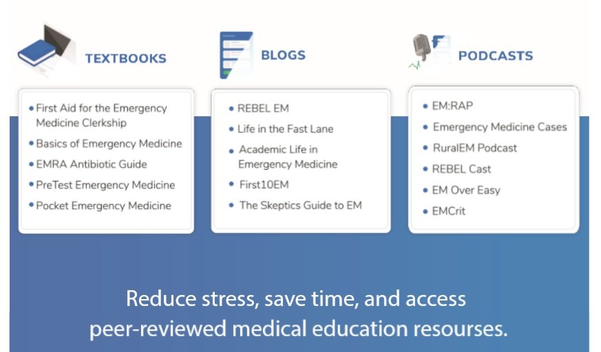 <a href="/emresidents/">emresidents</a> at #ACEP19.  Check out your colleague's recommendations for the best #MedEd, Inservice Prep, and #FOAMed. Win #scholarships for away rotations and interviews! @LITFL @ALieM <a href="/First10EM/">Justin Morgenstern</a> <a href="/TheSGEM/">Ken Milne MD</a> <a href="/salim_merchant/">salim merchant</a> <a href="/MelHerbert/">Mel Herbert</a> <a href="/EMCases/">Anton Helman</a> <a href="/RuralEMPodcast/">Rural EM Podcast</a> <a href="/EMOverEasy/">EMOverEasy</a>
