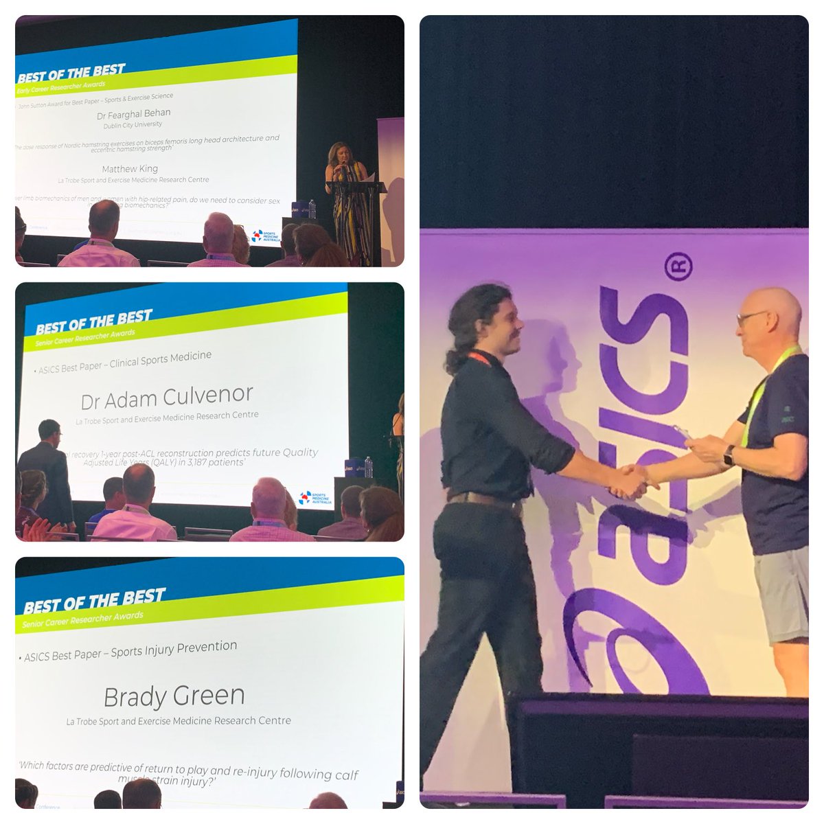 DrTaniaPizzari's tweet image. Fantastic effort by entire @LaTrobeSEM team. Awards for @mattgmking1 @agculvenor @BradyDGreen #ASICSSMA19