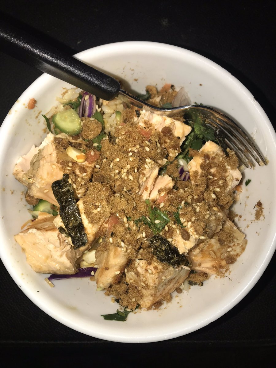 AussiePork's tweet image. Dinner tonight.
Salmon Poke Bowl - Rice, salmon, cucumber, tomato, red cabbage, corn, pickled ginger, coriander and Aussie Pork Suppliers Roasted Sesame and Seaweed Pork Floss.

#buyfromthebush

Order online aussieporksuppliers.com.au