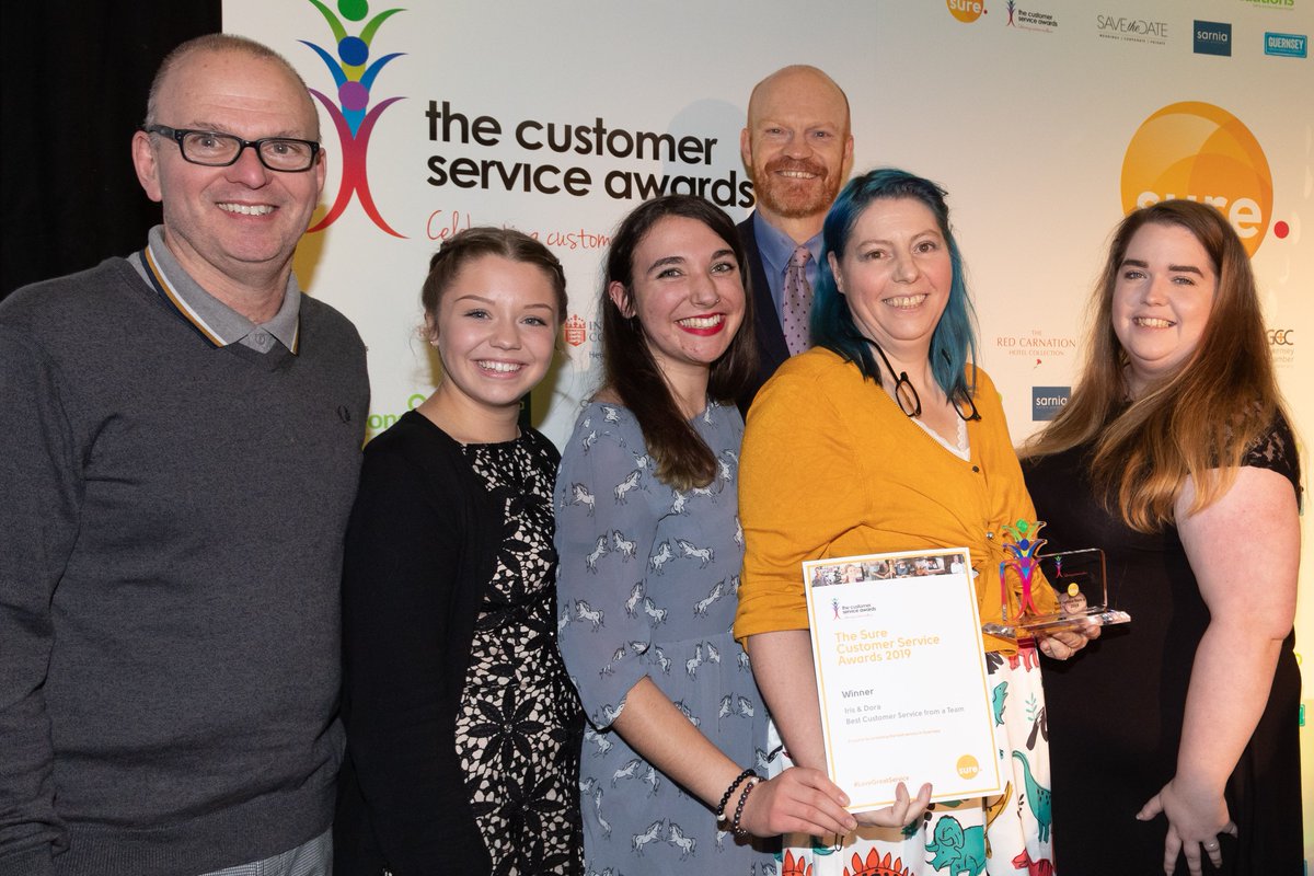 The winners of the Bailiwick of Guernsey Sure Customer Service Awards have been announced! Big winners of the evening were Iris &amp; Dora - Best Customer Service from a Team and Overall Winner.  Have a look at our website for the full list of winners: thecustomerserviceawards.com