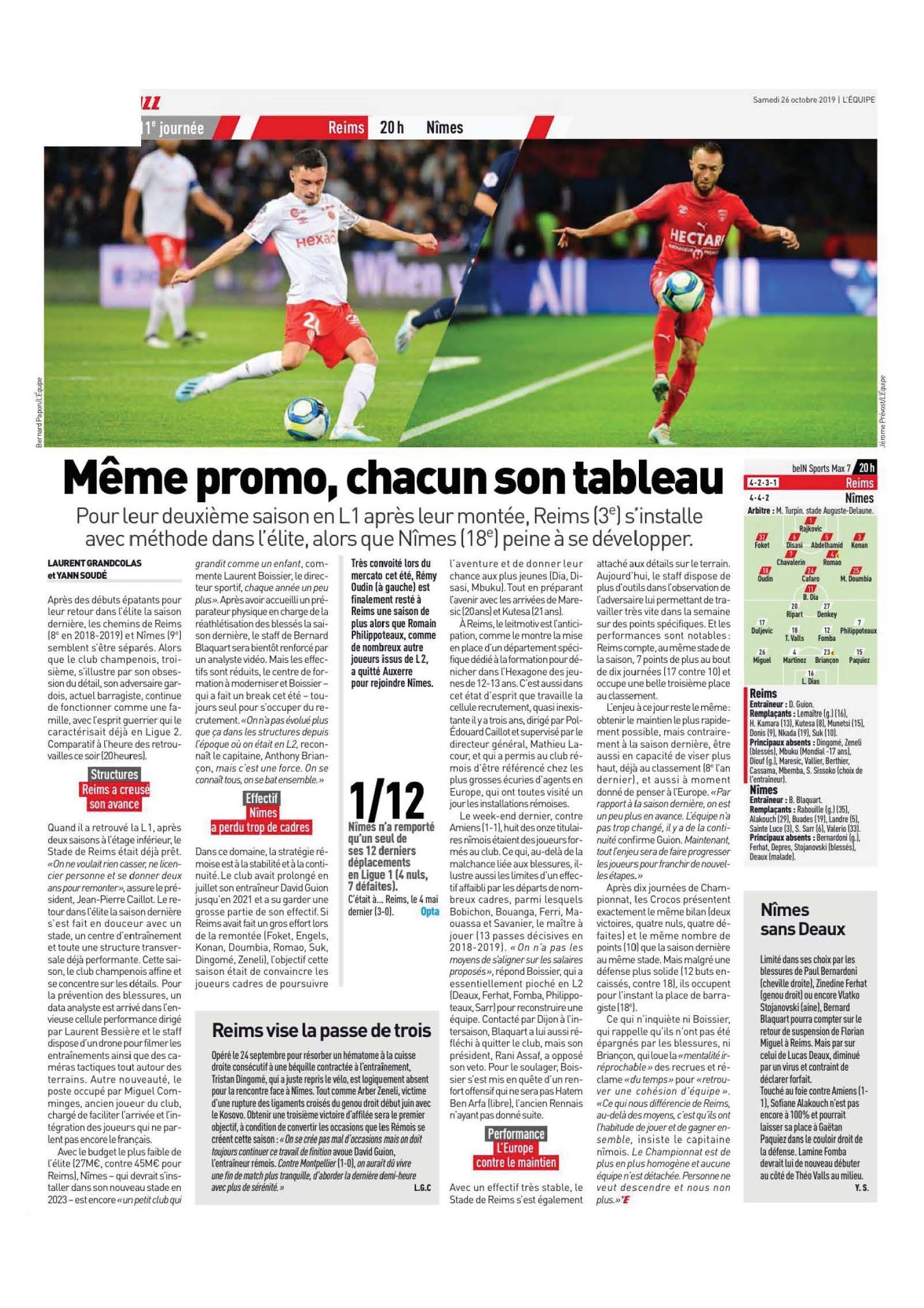 SAISON 2019-2020 - 11e journée de Ligue 1 Conforama - Stade de Reims / Nîmes Olympique   EHyZogYWsAAf2m1?format=jpg&name=4096x4096