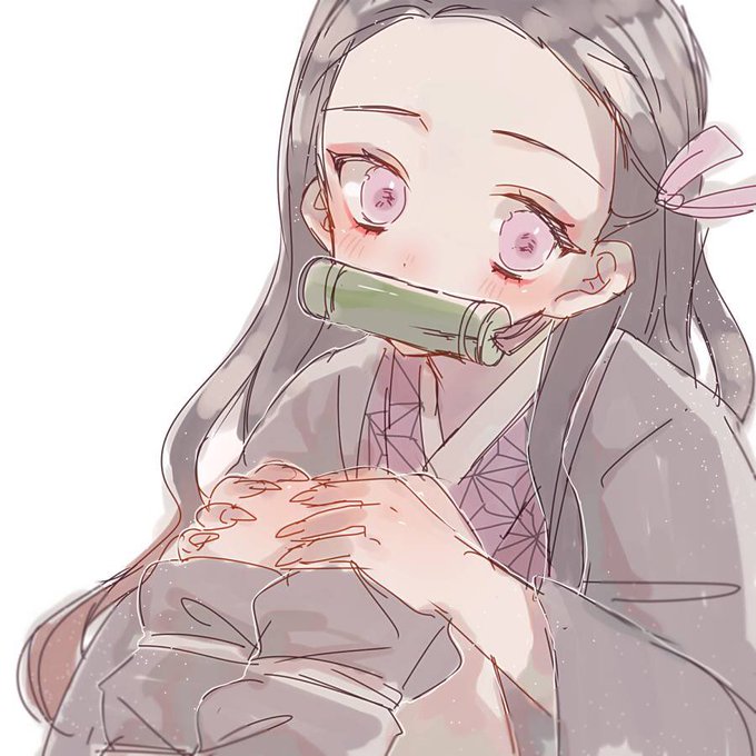 あもさんがTwitterに投稿した竈門禰豆子(鬼滅の刃)のイラスト。