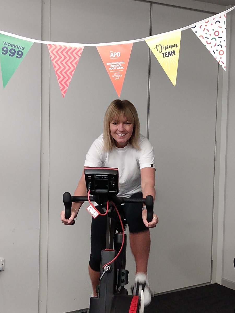 LFRSFireControl's tweet photo. Control Station Manager Ann Gale can't get enough of the Fire Control Bikeathon... She's having another go! All for a great cause @MindCharity #TeamRedwatch #UnsungHeroes https://t.co/PSu8FdEk4w