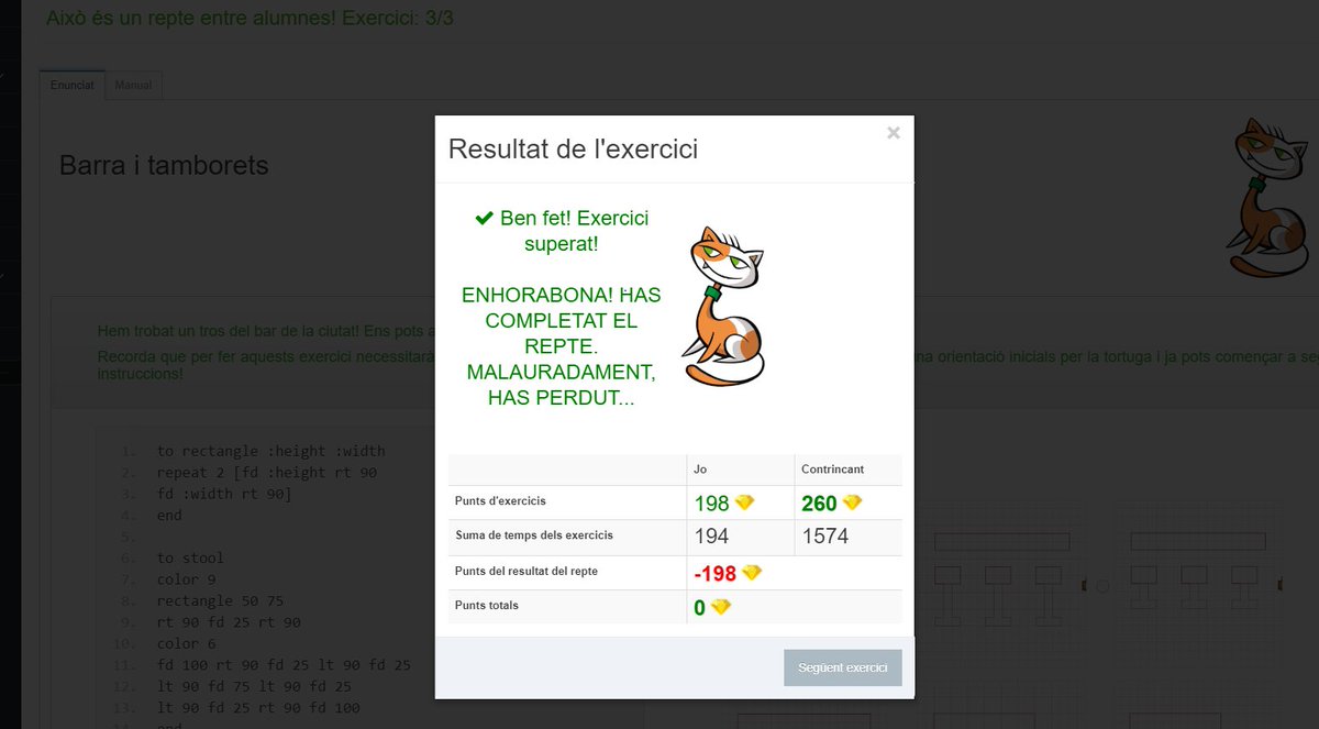 Jordi_Faraudo's tweet image. #codeathlon @codelearn_cat això són ganes de desmotivar a nano de 12 anys. Resol correctament el repte 8 cops més ràpid que el rival i perd per el &quot;handicap&quot; que li poseu per tenir més experiència i li resteu punts!!. Tots els díes igual, sent rapidíssim i sense fallar mai :-(