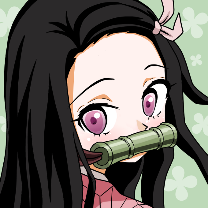 ポメラニアンさんがTwitterに投稿した竈門禰豆子(鬼滅の刃)のイラスト。