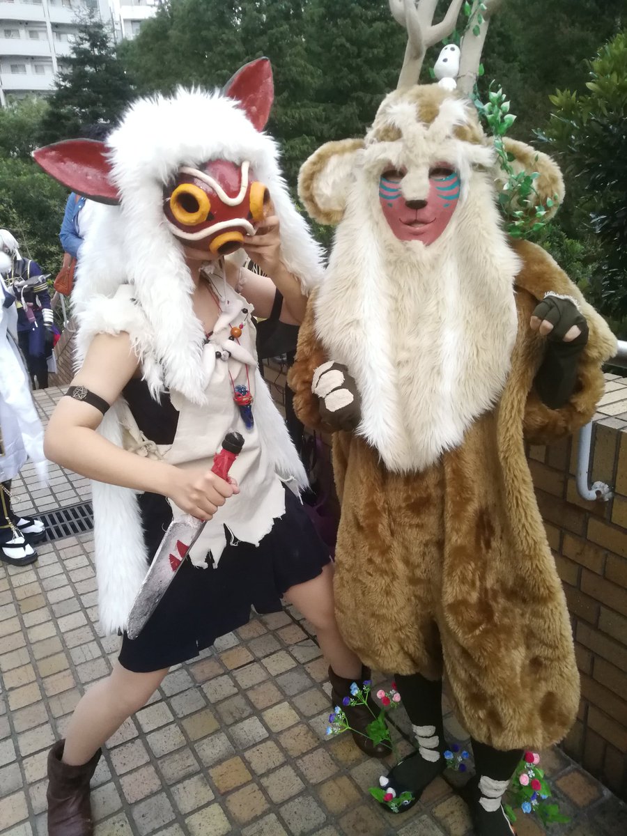 もののけ姫のサンとシシ神 #池袋ハロウィン #池ハロ2019