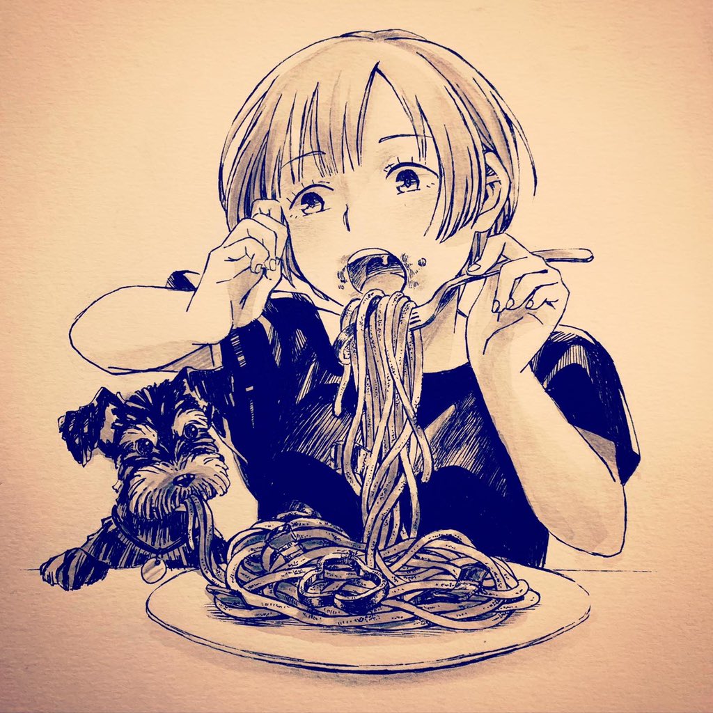 梅月 Inktober19 Day25 Tasty おいしい 友達と食べるご飯は美味しいよね Inktober19 Inktober イラスト Illust Art アナログイラスト 梅月備忘録 Tasty おいしい T Co Jfm0wj0ejr Twitter