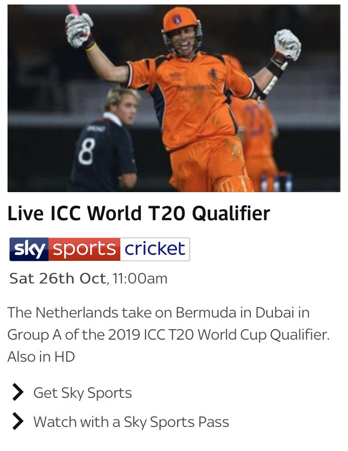 At 2.10 pm CEST Netherlands Cricket take on Bermuda in the ICC World T20 Qualifier in the Dubai Sports City Cricket Stadium. Tomorrow Scotland awaits in the final group stage match.
