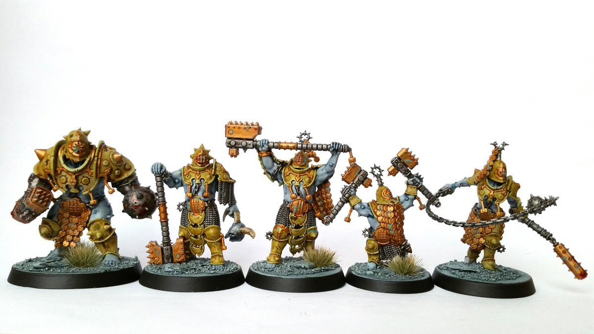 ChefoberbossM's tweet photo. Finished my Iron Golems for Warcry!
https://t.co/1C6cBy5rlm
#Tabletop
#warhammer
#ageofsigmar
#gamesworkshop
#paintingminis
#paintingwarhammer
#wargames
#warcry
#skirmish
#magabotato
#Malathon2019 https://t.co/SrWo8oEbvV