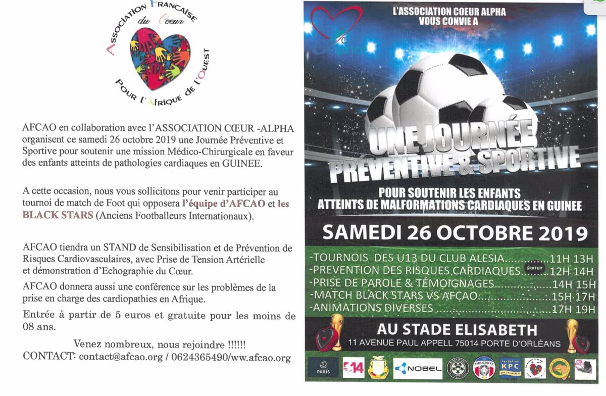 afcao's tweet photo. Venez nombreux nous rejoindre pour cette belle journée https://t.co/uJ5fGn2oDk