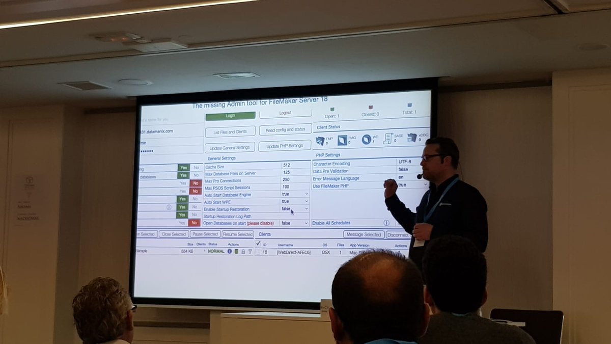 Bitwokers's tweet image. Aprendiendo a  convertirnos en maestros de la admin API❕muy interesante Claus Lavendt de @DataManix 👨‍💻👩‍💻🖖
#SpanisDevcon #Claris #WorkplaceInnovationPlatform  #Madrid #Bitwok #MarketPlace #Innovación #Desarrolladores