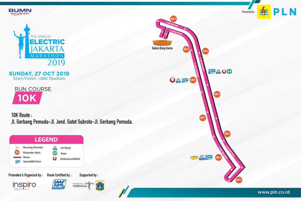 Plan your route wisely tomorrow. Many road closure due to #jakartamarathon