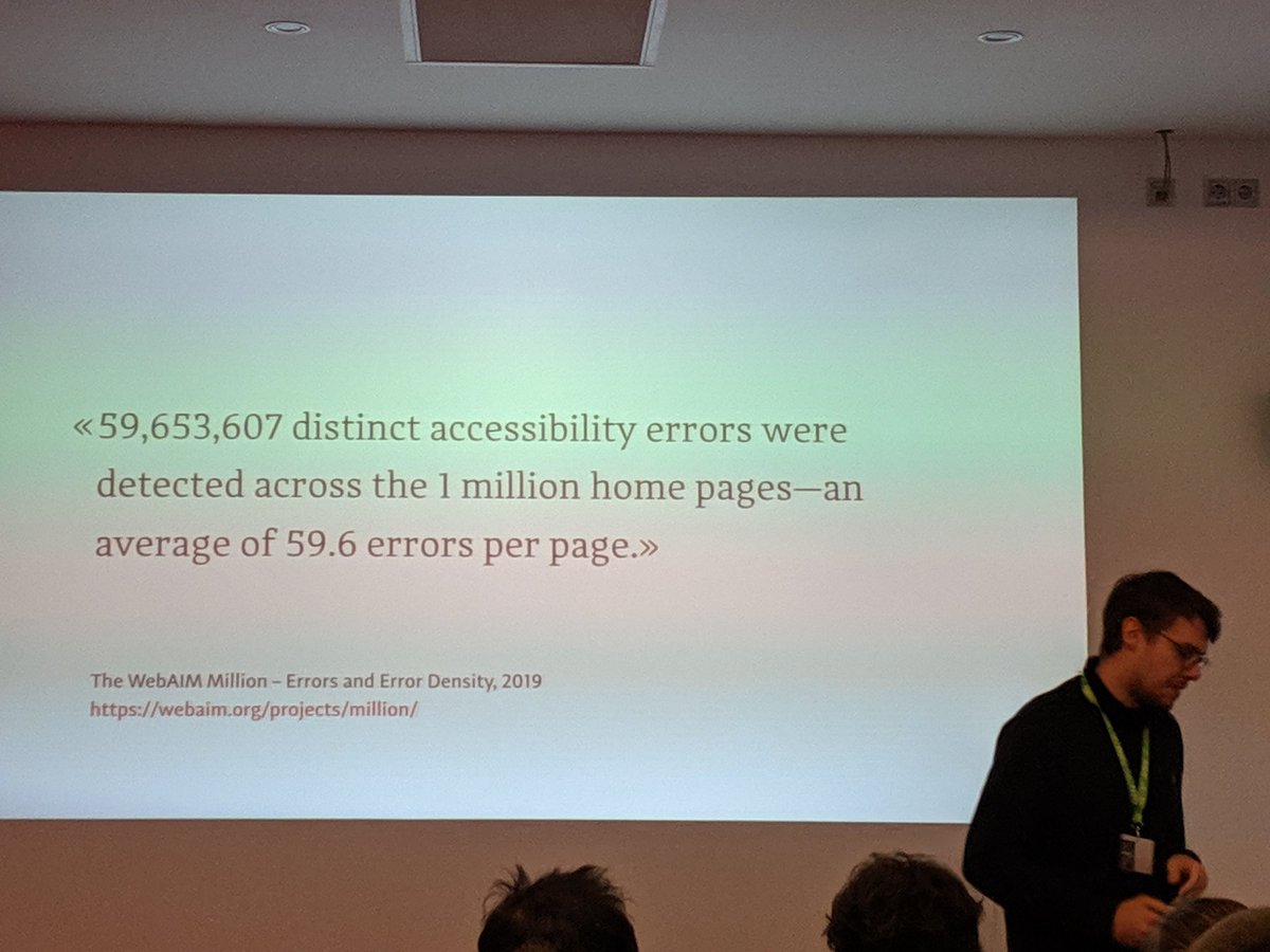 mrtopf's tweet image. Now the first session about #VueJS and #accessibility at #vuecamp