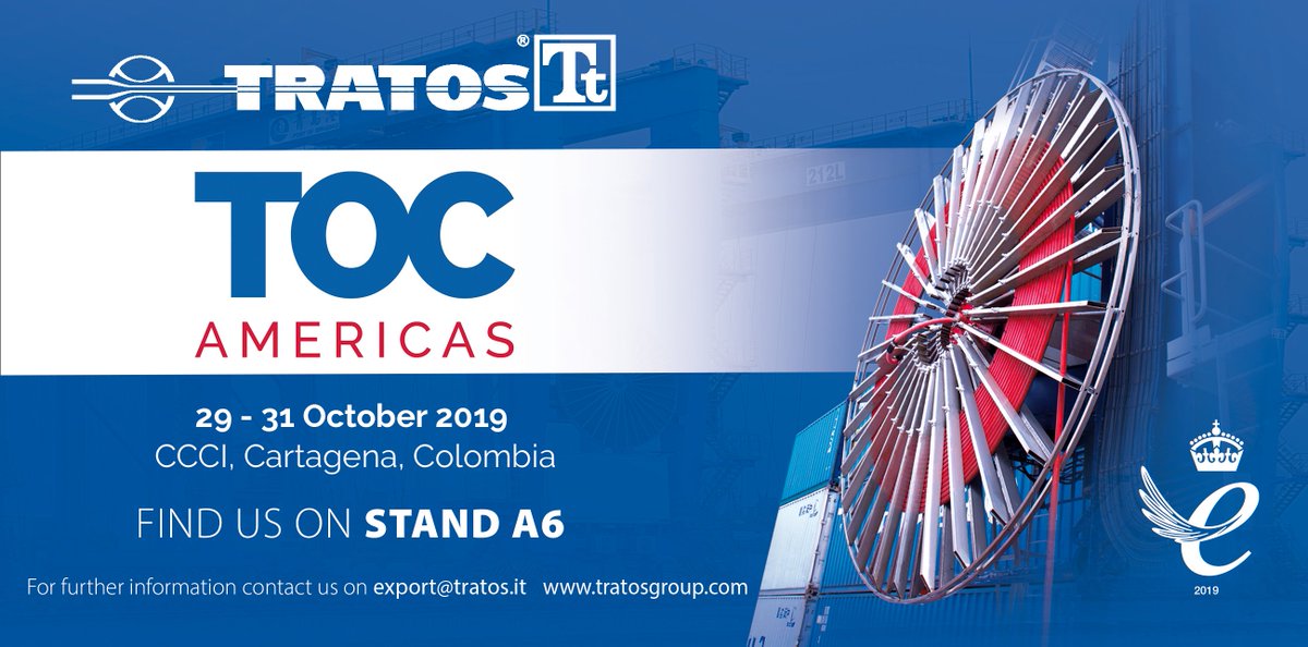 TratosGroup's tweet photo. Tratos will be present at TOC Americas in Colombia next week, starting from Tuesday. Come to our stand A6 and find out about Tratos' solutions within the industry. #reeling #ReelingCable #TOCAmericas @TOCWorldwide #cables #PortSolutions #Colmobia @Konecranes #ports @bragagnimba https://t.co/mhamVsfEfD