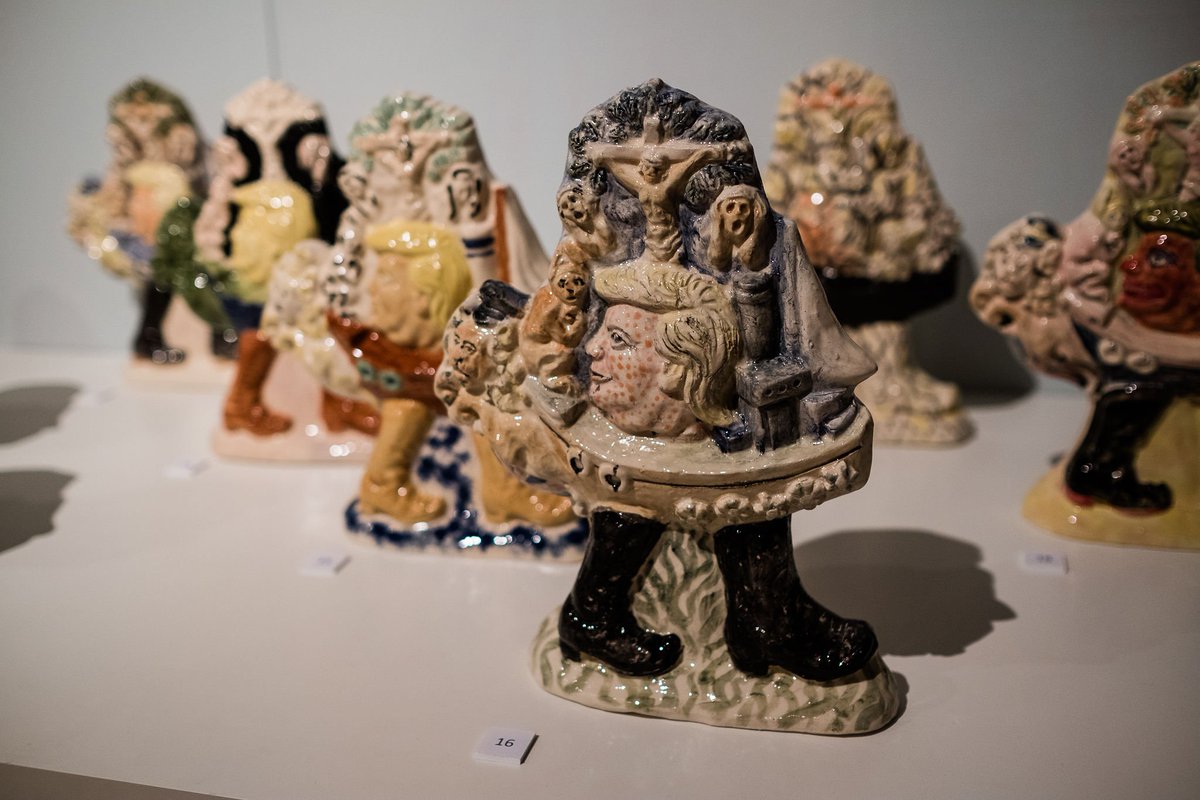 BCBfestival's tweet photo. Cultural Icons @PotteriesMuseum takes inspiration from the history and tradition of the Staffordshire flat-back. The resulting artworks comment on aspects of mainstream culture, society and politics today. #bcb19
Who's your favourite?
Open every day til 17 Nov https://t.co/ZjWIGQkNow