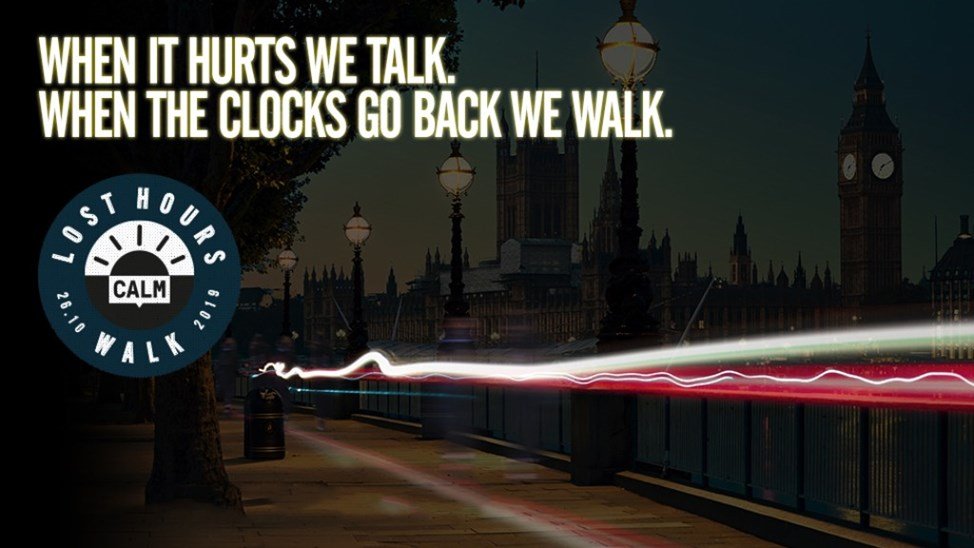 Tonight I am taking part in ‘’The Lost Hours Walk’’ for CALM (Campaign Against Living Miserably) When the clocks go back I will be walking 20 miles on a circular route from Queens House Greenwich via the Oval. 
justgiving.com/fundraising/ma…