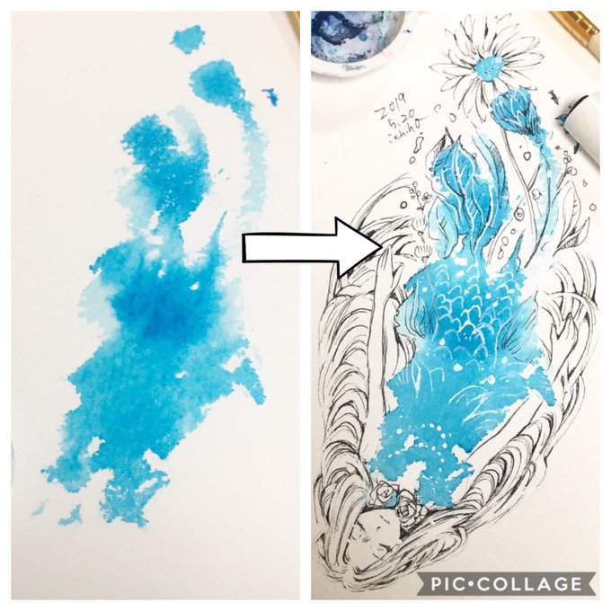 インク染みお絵描きのtwitterイラスト検索結果 古い順