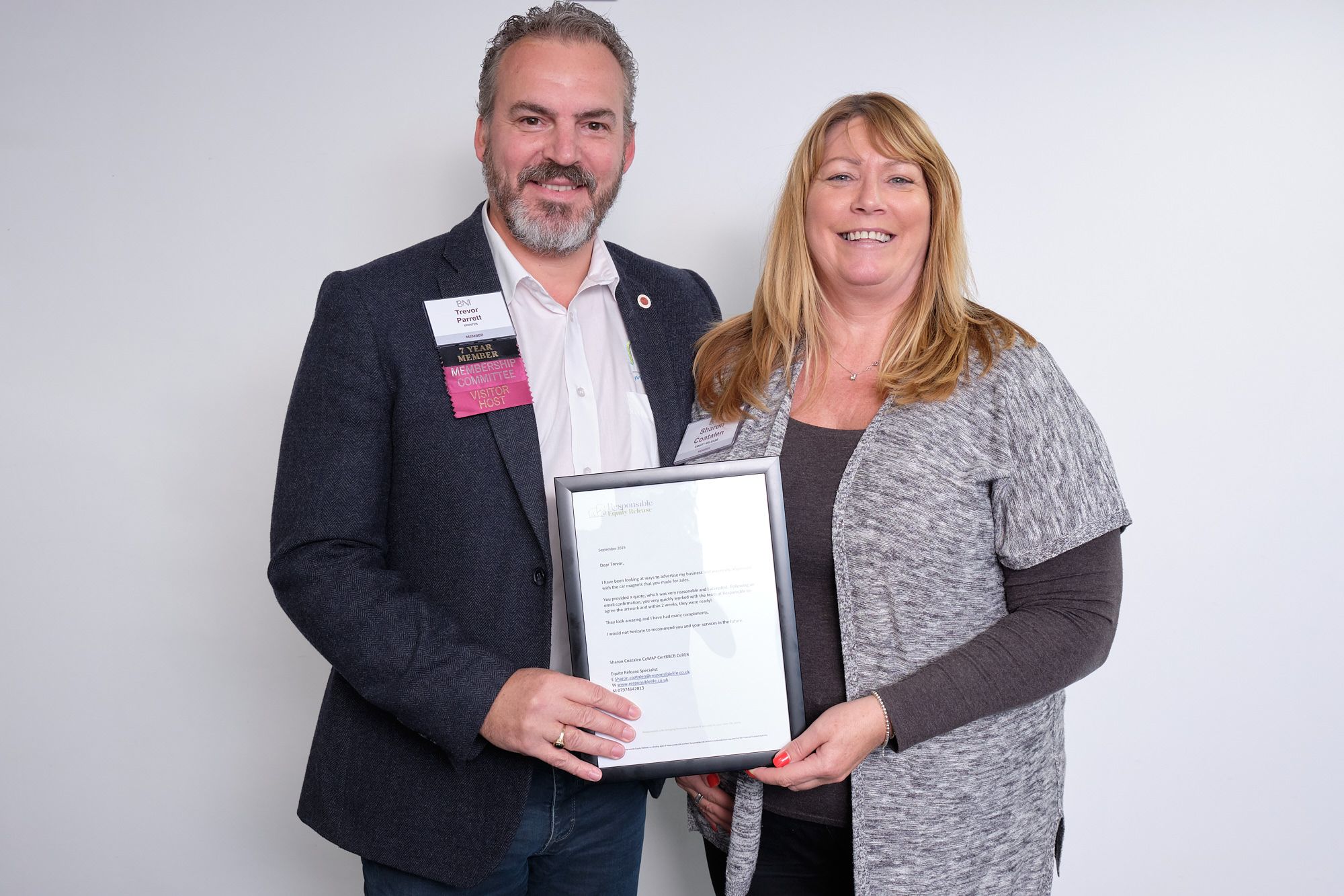 BNI Coastal on Twitter "Well done to Trevor Parrett of PDSPrinting on