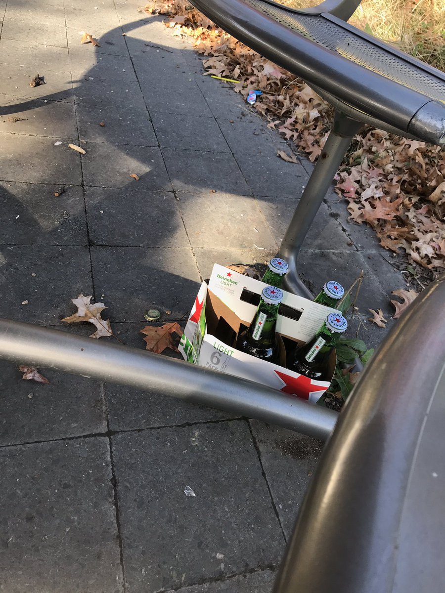 FYI there's four unopened bottles of Heineken Light in East River Park in case anyone's interested