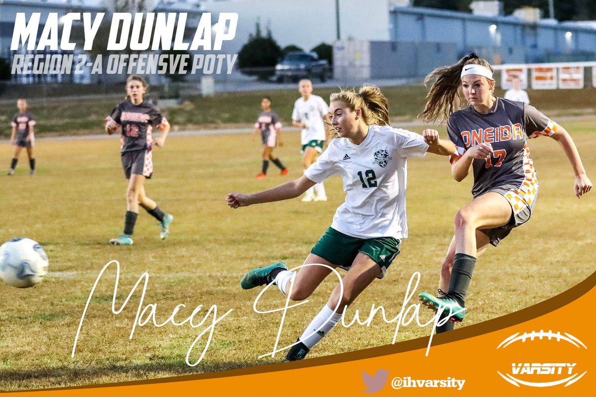 Oneida’s <a href="/_macydunlap/">Macy🫧</a> has been named the Region 2-A offensive player of the year. The Lady Indians’ all-time leading scorer had a hat trick in the region championship win over Cumberland Gap.