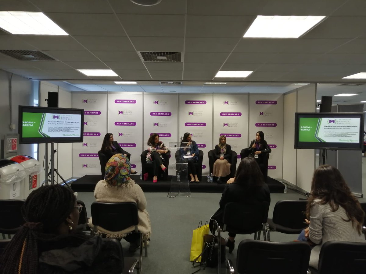 RegOurMarriage's tweet photo. Aina Khan speaking at #WomenEmpowerment panel, Breaking Barriers to Success, along with @atifashah @SiddikaJaffer @sarwattasneem and Natasha Akbar.
#MLE2019
#PositivelyMuslim https://t.co/waGE22xNeD