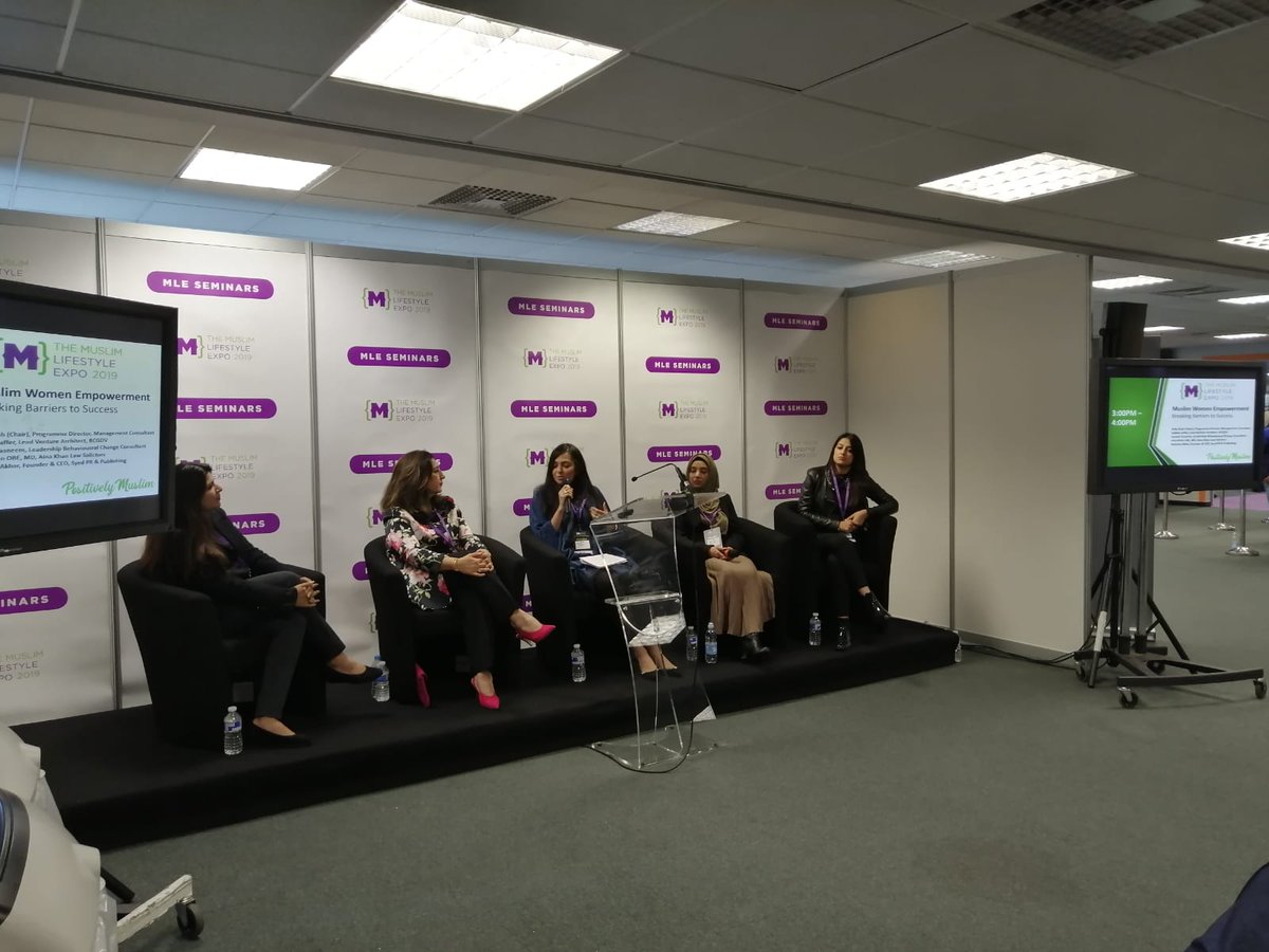RegOurMarriage's tweet photo. Aina Khan speaking at #WomenEmpowerment panel, Breaking Barriers to Success, along with @atifashah @SiddikaJaffer @sarwattasneem and Natasha Akbar.
#MLE2019
#PositivelyMuslim https://t.co/waGE22xNeD