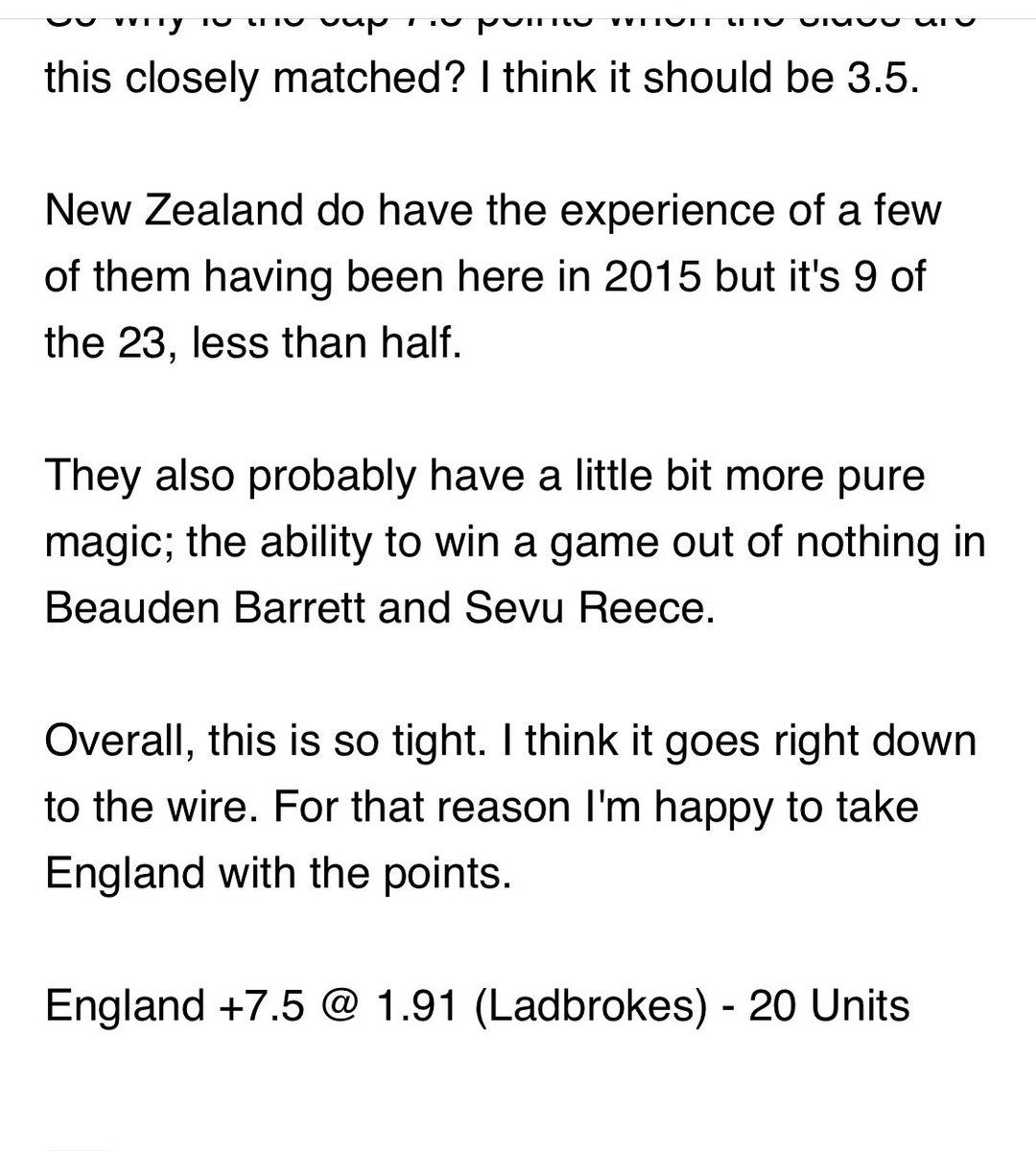 MoneyLandTips's tweet image. What a call!!!! GET IN THERE!! Like if you were on!!! 🏴󠁧󠁢󠁥󠁮󠁧󠁿 #ENGvNZL #RWC19