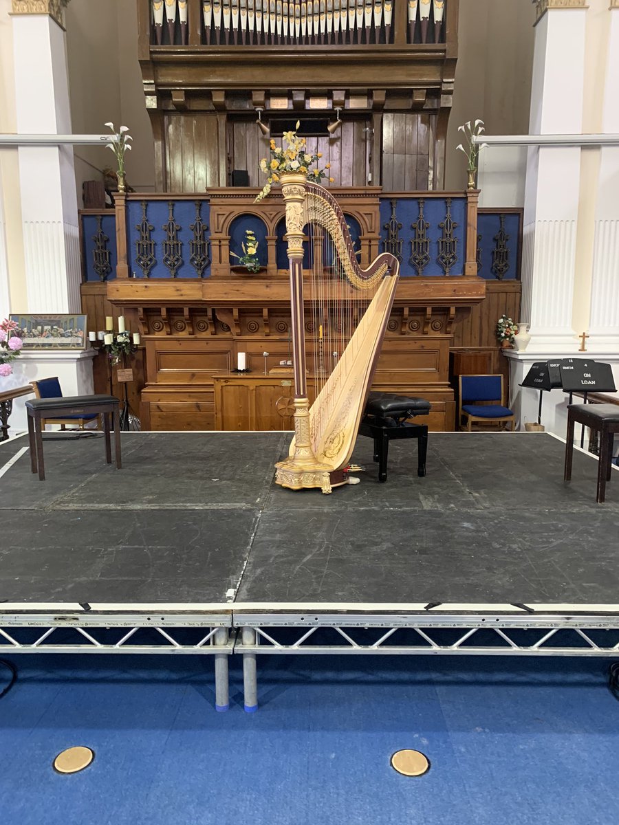 All set up and ready. Afternoon Concert today at the @on_wight. @RWCMD @carylthomasharp @AberystwythNews @CambrianNews
