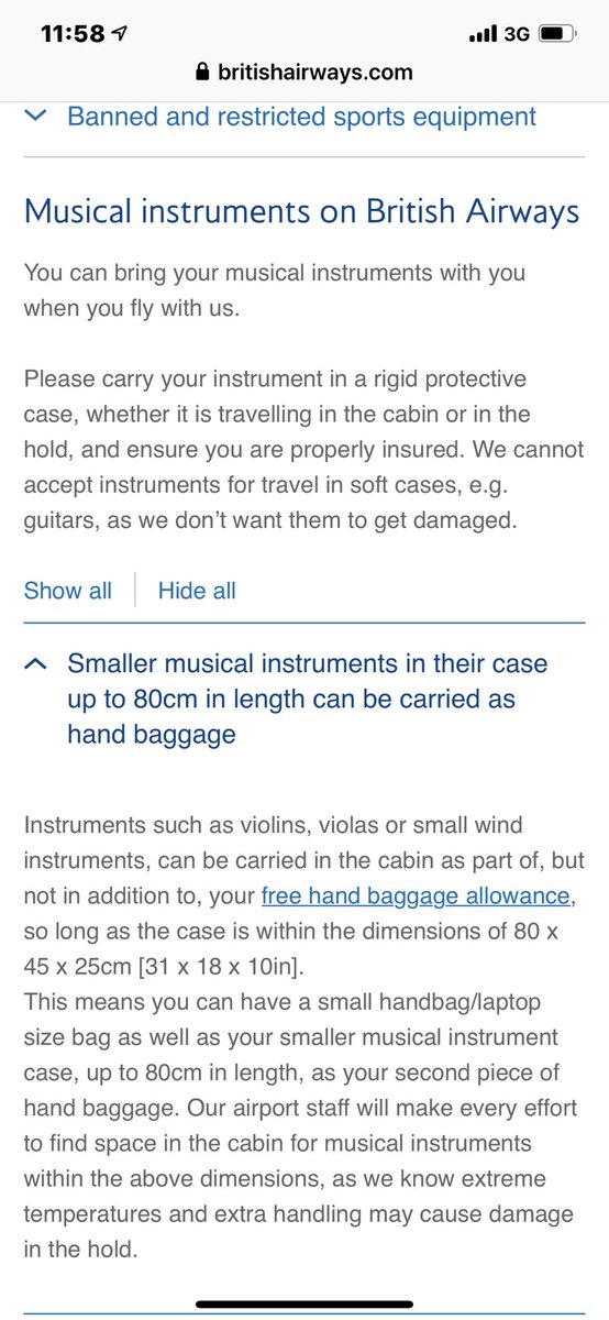 ndanielmusic's tweet photo. Ok @British_Airways “I’m mad as hell and I’m just not going to take it any more”. When your own website explicitly says instruments are fine why do you stress out my friends and say they can’t board because hard cases? Ms J Shave and Ms C Finnimore deserve an apology. https://t.co/Vsuyeb3rqu