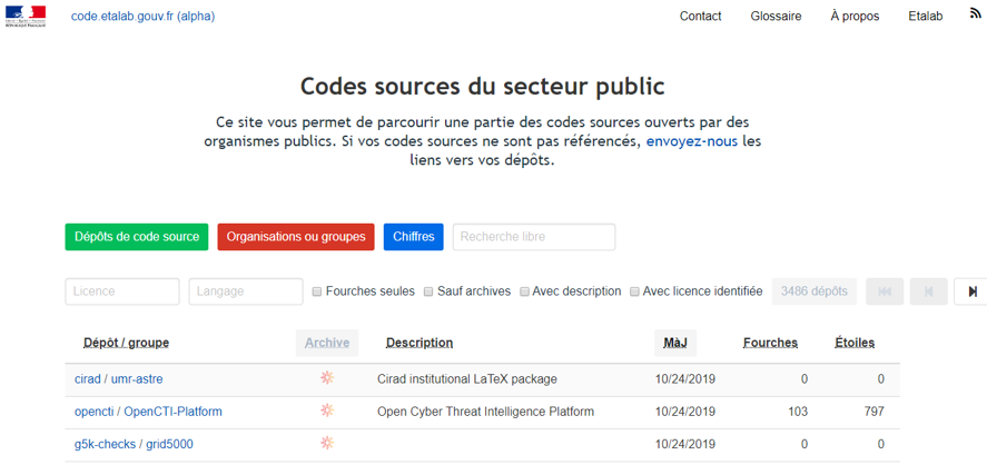 Joinup_eu's tweet image. 📢 #Joinupnews❗
The #software #SourceCodes developed & used by the #French🇫🇷 #PublicAdministrations are now available on the bit.ly/2WkcV2v #website launched by @Etalab❗
📚 Learn more & take advantage of its #OpenSource software❗
👉 bit.ly/31MsHUR