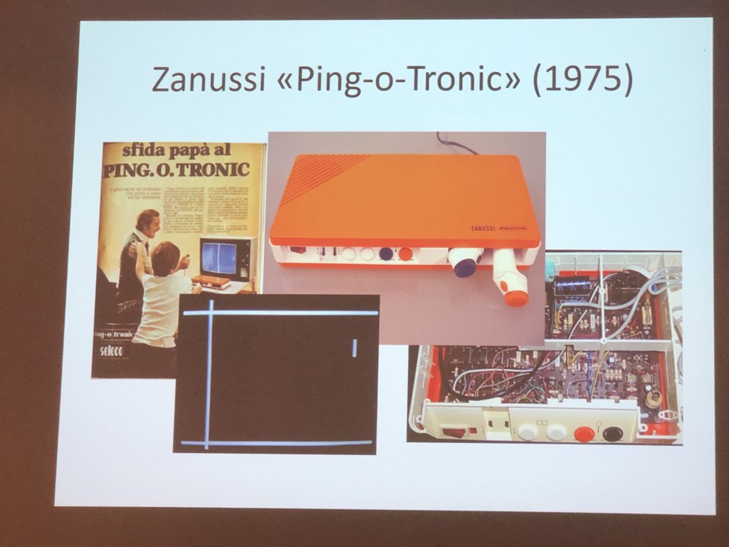 giovannibajo's tweet photo. La prima console domestica venduta in Italia… Ping-o-tronic della Zanussi (!) #OUAS19 https://t.co/vM0r1APg2V