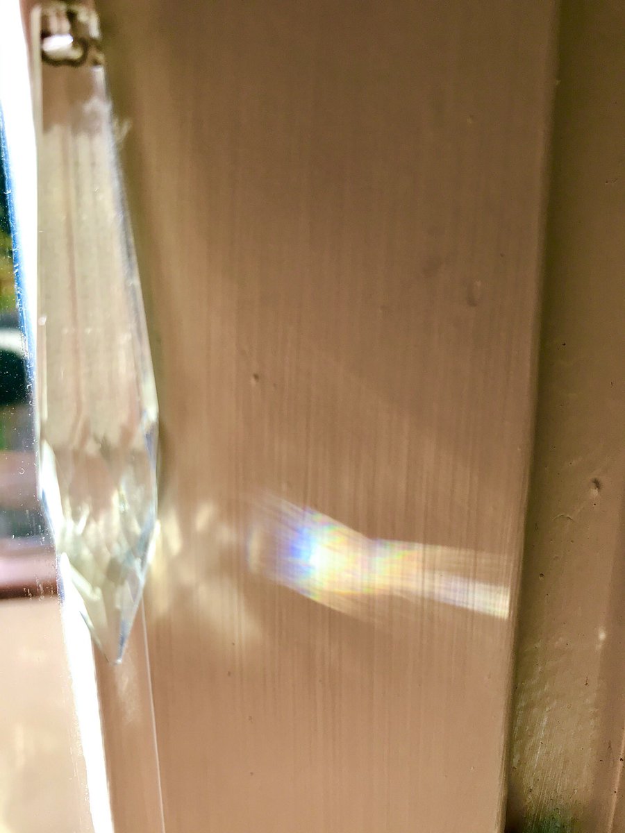 alessiabellin's tweet photo. Mattine di giochi di luce, di pensieri leggeri, di momenti felici.. 🌈☀️🦋 #prisma #arcobalenoinunastanza #sabatomattinacosì #wonderale #pollyanna https://t.co/5Y4b1qSDPb