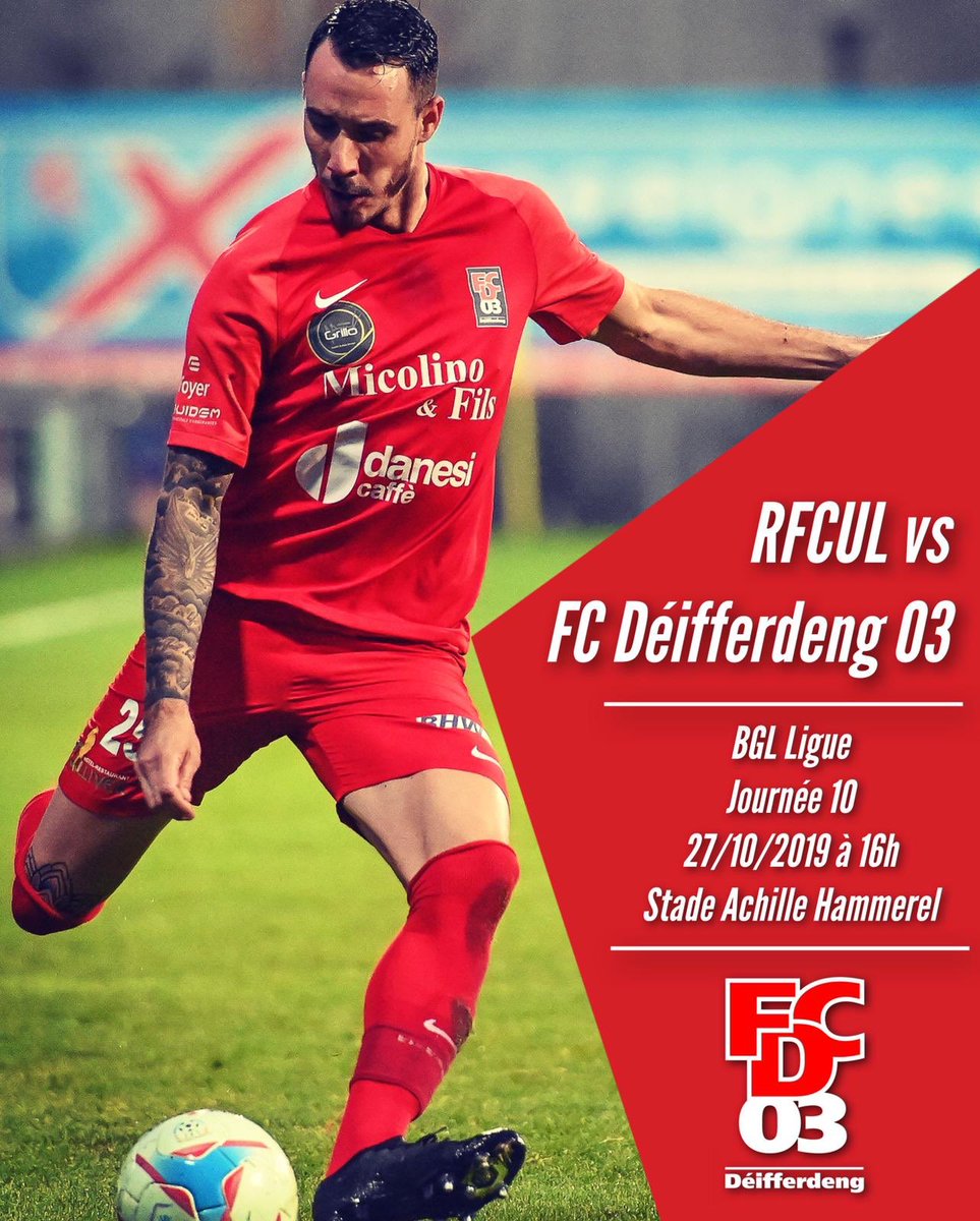 FCDeifferdeng's tweet photo. ❗️NEXT GAME J-1
@Racingfcu - @FCDeifferdeng
#ForzaFCD 🔴⚫️ #BGLLigue https://t.co/5T1LVd6kBM
