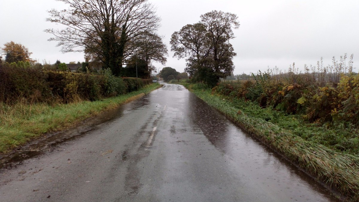 OddRodePol's tweet photo. BEWARE: Sandbach Road #Churchlawton is partially flooded in 2 sections of the 60mph stretch. Road is still passable. Please slow down and approach with care #PCSOSteele https://t.co/z9VXiN6buI