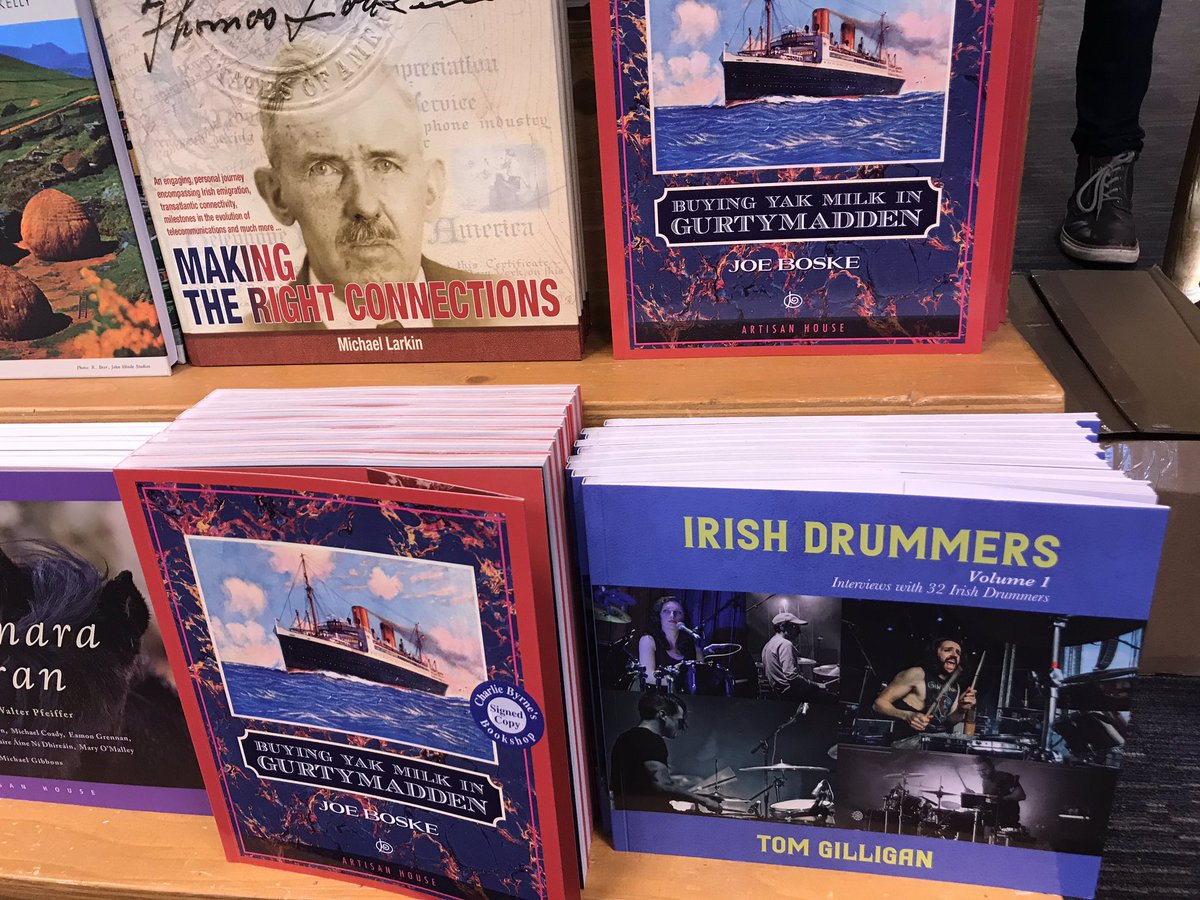 IrishDrummers's tweet photo. Great to see our book Irish Drummers Volume 1 on display in Charlie Byrne’s Bookshop @ByrnesBooks Thanks to so many people for helping us achieve our dream #IrishDrummers https://t.co/mq9Li2chxj