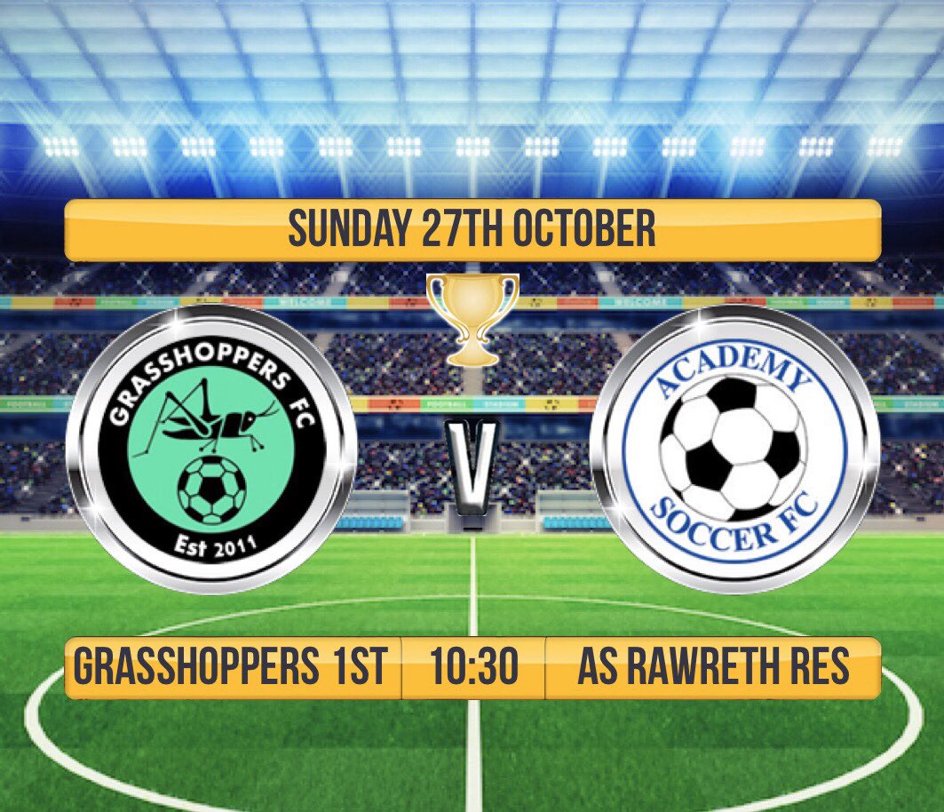 AcadSocSunRes's tweet photo. 📆 Sunday 27th October
🏆 JJ Building Services Division Four Cup
🆚 Grasshoppers (First)
⏱ 10:30 KO
📍 Blenheim Park https://t.co/EXZkNGFSXr