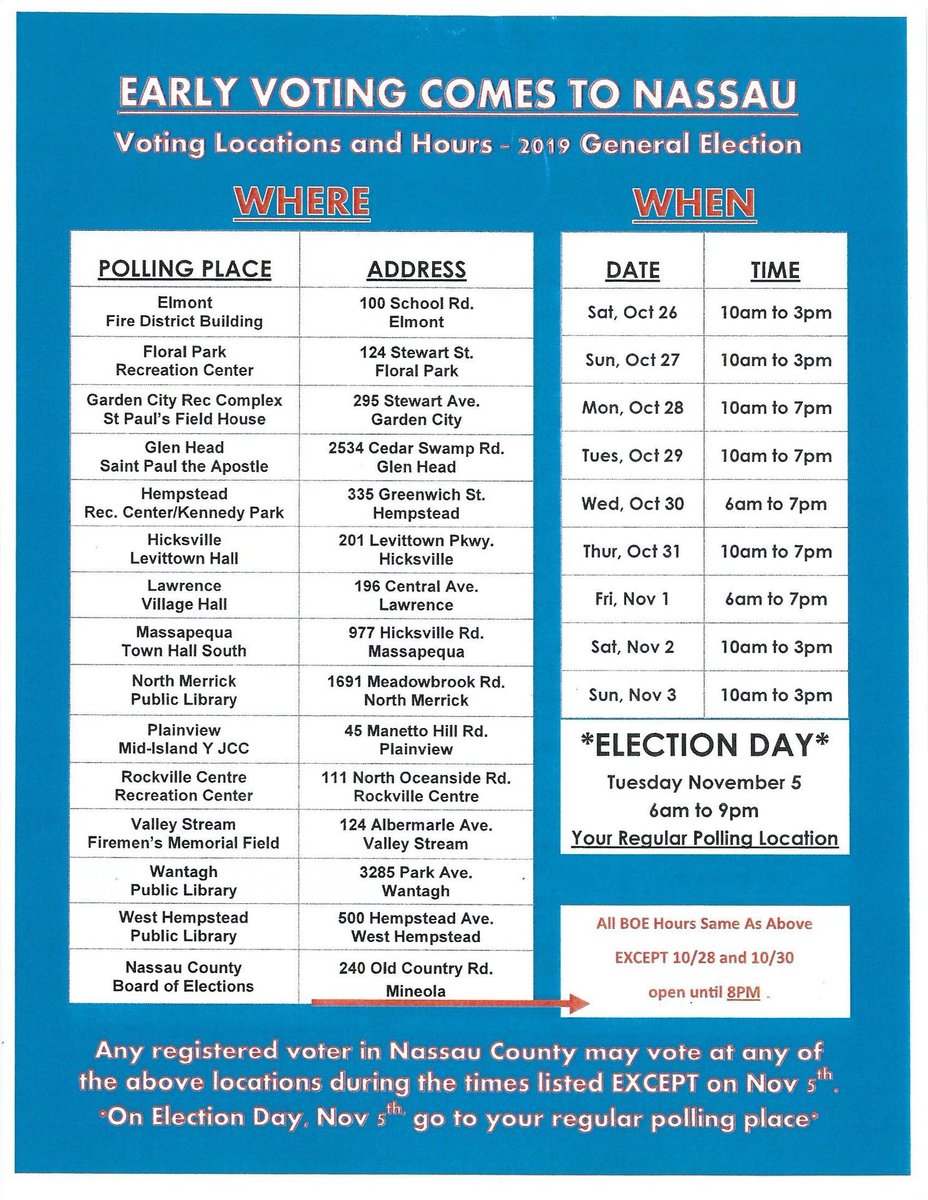 TheBoNose's tweet photo. History is made today!! #EarlyVoting starts today. Make your voice sound loud today!!! #dontcomplainvote #localelectionsmatter @nsbctc @NYSBCTC @LIFEDofLABOR https://t.co/CyjnQVbJ9x