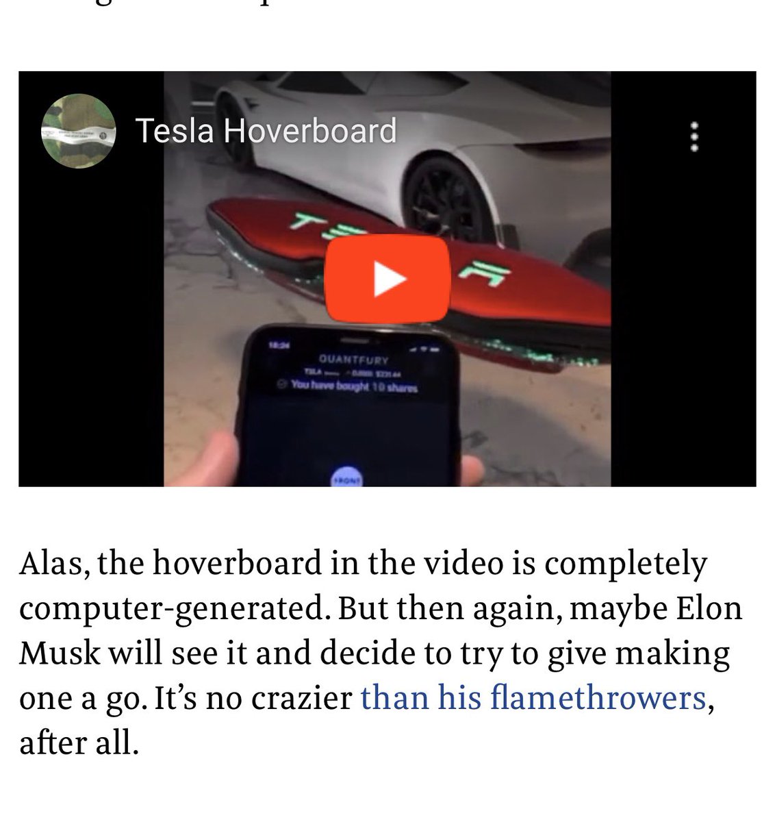 Larry Twitter: "#SaturdayThoughts | #SaturdayMotivation 👍Tesla's hoverboard concept! https://t.co/4oTS9mfO4x" / Twitter