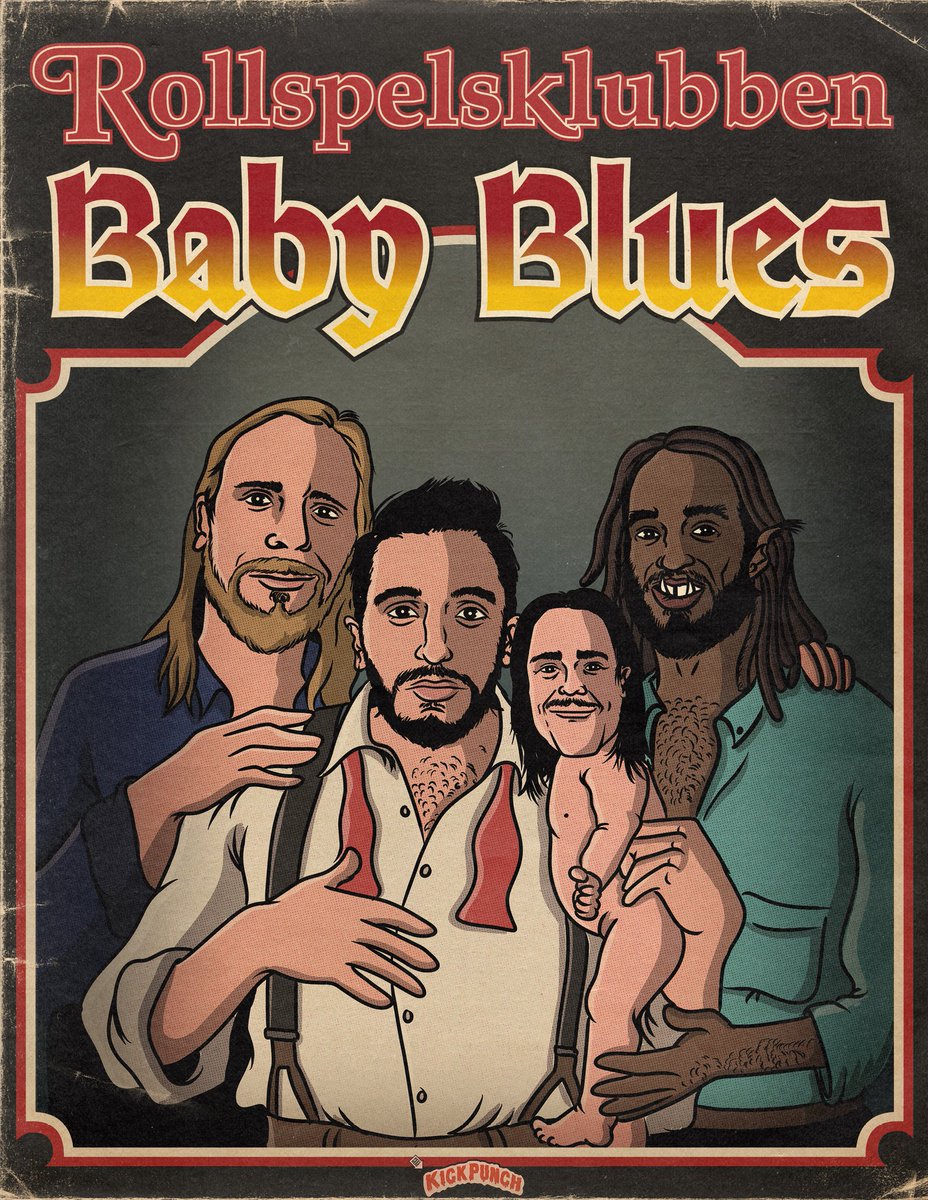 Pga jobb ligger jag konstant efter, men här är förra veckans gäng i #rollspelsklubben äventyret/80tals komedin 'Baby Blues'