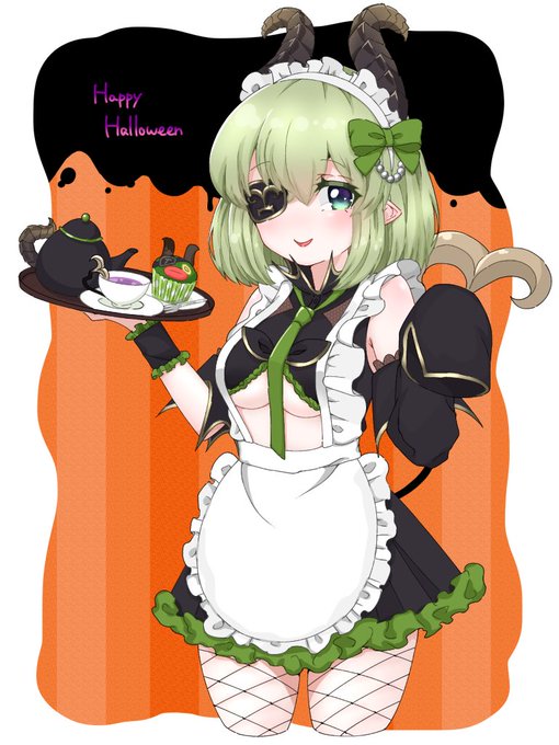 メイドさんコスプレ🎃#ミコのえほん 