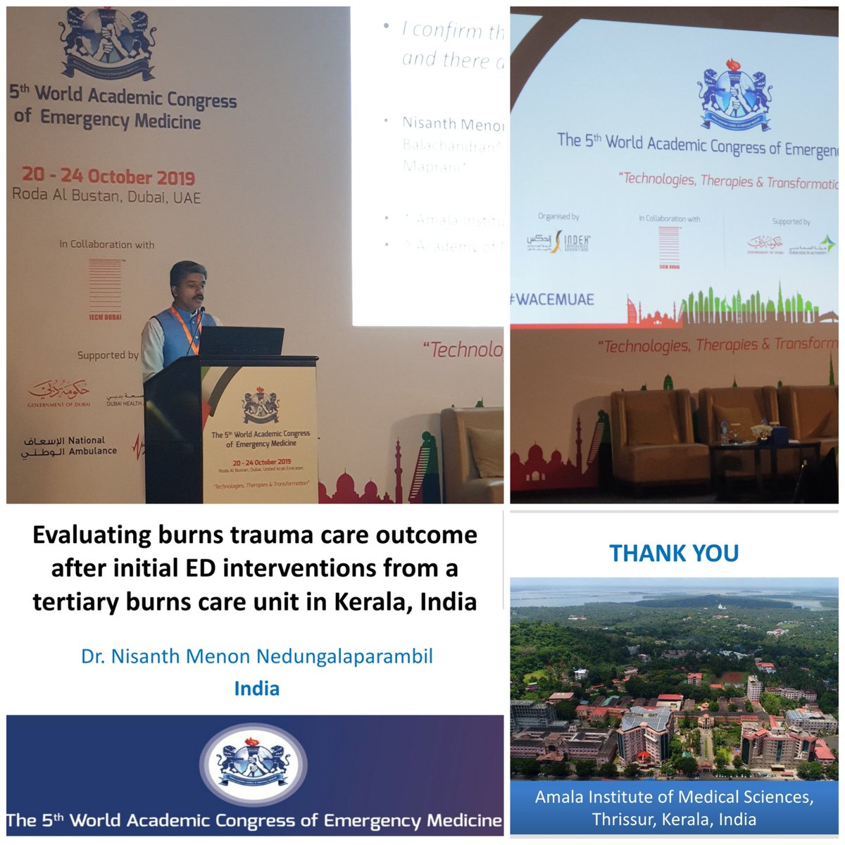 Delivering a short talk on ED Burns care <a href="/wacemuae/">wacemuae</a> #Wacem #Dubai <a href="/emaindian/">EMA</a>