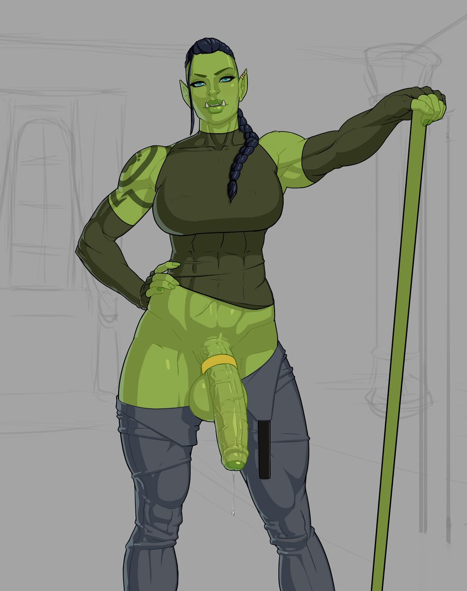 “What’s wrong? Never seen a girl bigger then you pink skin?”
🖤 Orc Futanari
☠️ Sword for hire
🖤 Bi with no lean
☠️ Dom and sub depending on partner
🖤 Open dms
☠️ 7’4” tall