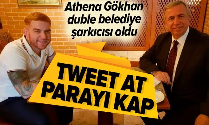 Şarkıcı hükümet yanlısı olursa yalama diyorsunuz ya?!
Peki;
Gökhan gibi muhalefet yanlısı olup muhalefetten konser kapanlara ne diyelim?
Athena Gökhan, 29 Ekim'de hem Ankara Büyükşehir Belediyesi için hem de İstanbul Büyükşehir Belediyesi için sahneye çıkacak.
Oh suyundan da koy