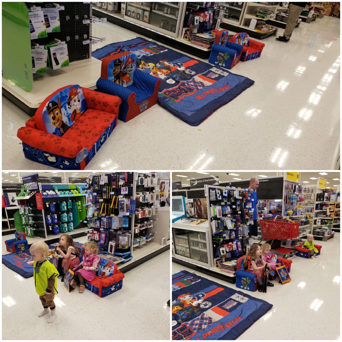 Kids enjoying the movie and candy