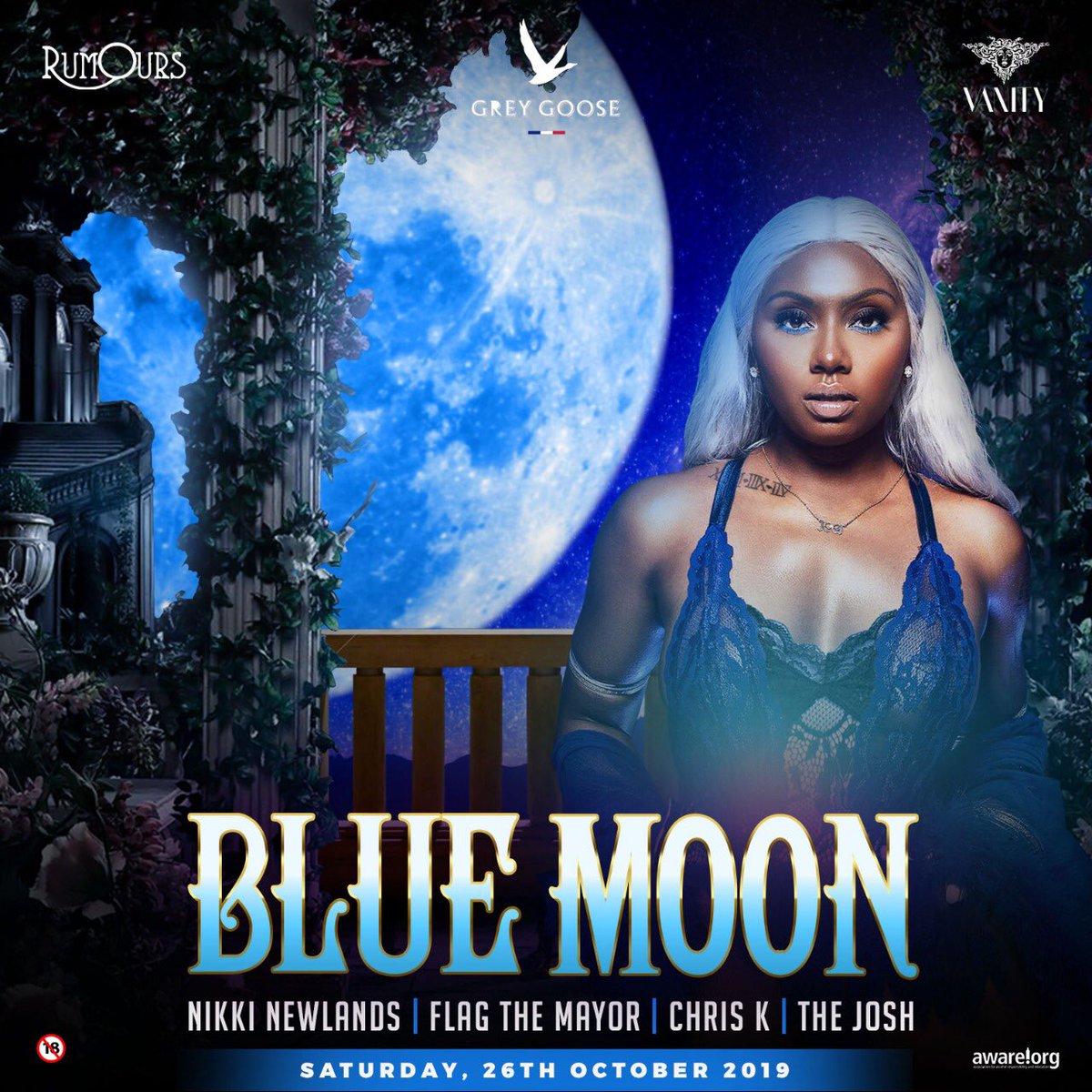 Be unique and be elite. Welcome to blue moon tonight with <a href="/NikkiNewlands/">Nekita.</a> <a href="/Mayor_Flag/">Flag Ngomane</a> <a href="/DJ_CHRISK/">IG:djchriskaniki</a> and <a href="/THEJOSHDJ/">THEJOSH</a> 
#AllAboutYou