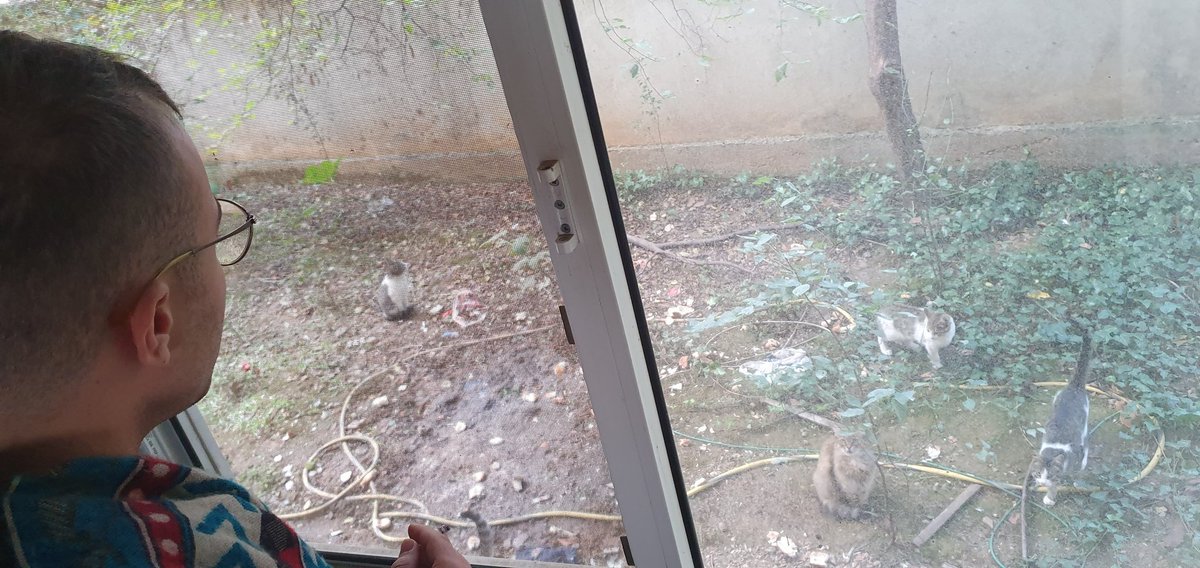 Mahallilerime guzel bir sabahta balkon konusmasi yapiyorum...